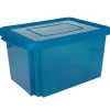 Gifi Rangement|Box de rangement plastique 55 L bleu