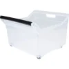 Gifi Rangement|Box de rangement à roulettes transparent 36 L