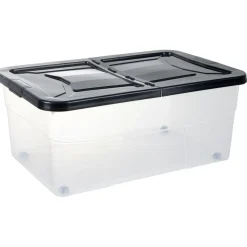 Gifi Rangement|Box dessous de lit noir 45L