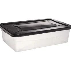 Gifi Rangement|Box dessous de lit noir 30L
