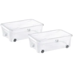 Gifi Rangement|Box dessous de lit transparent 29,5L x2