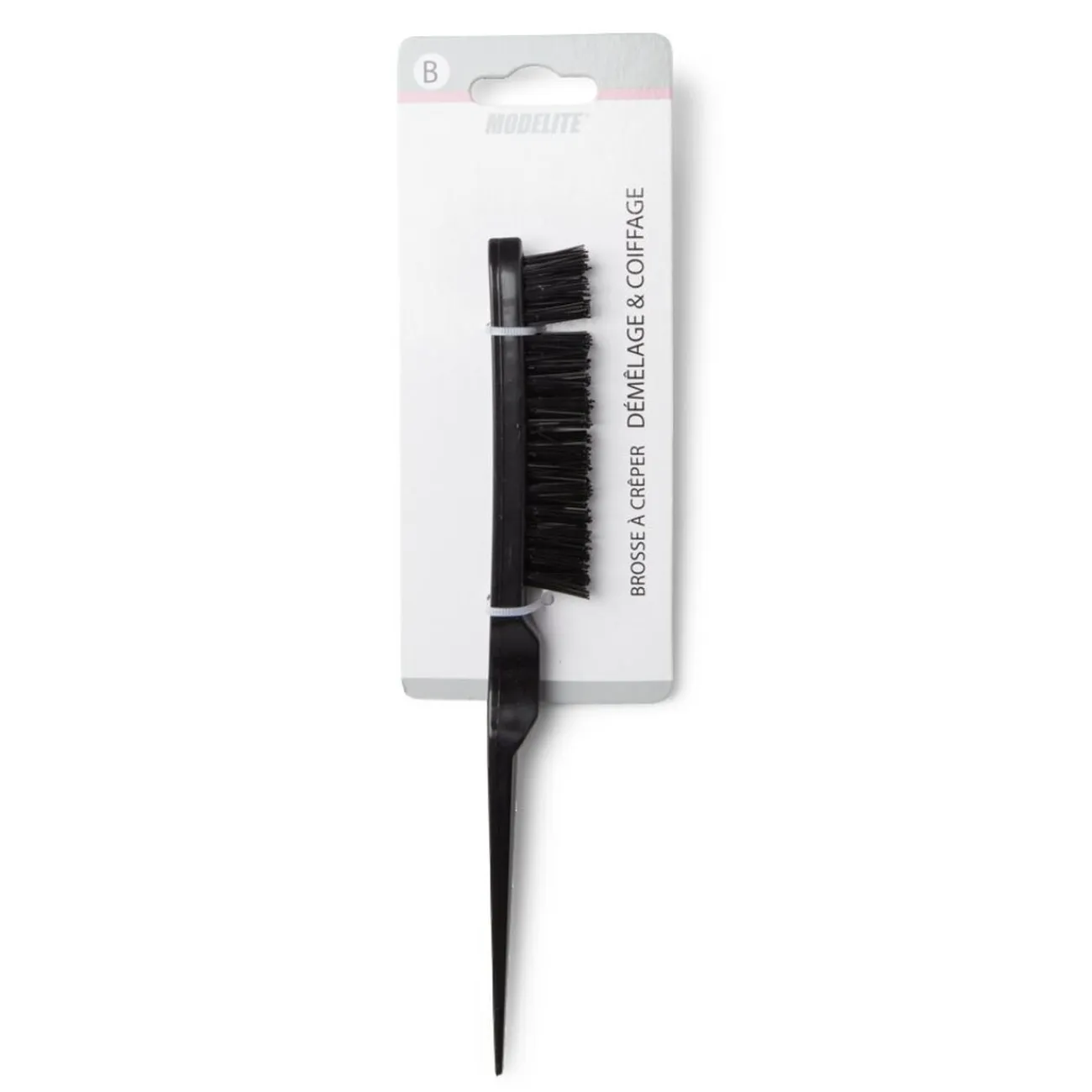 Gifi Beauté^Brosse à cheveux démêlage et coiffage picots en nylon noir