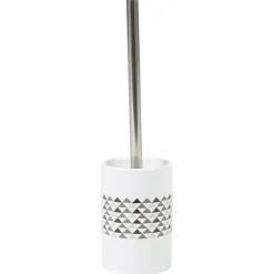 Gifi Nettoyage Et Entretien|Brosse WC blanche motifs triangles