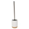 Gifi Equipement Wc^Brosse WC blanc naturel et liège