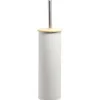 Gifi Equipement Wc^Brosse WC cylindrique bambou et métal gris naturel