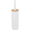 Gifi Equipement Wc^Brosse WC cylindrique blanche et naturel