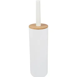 Gifi Equipement Wc^Brosse WC cylindrique blanche et naturel