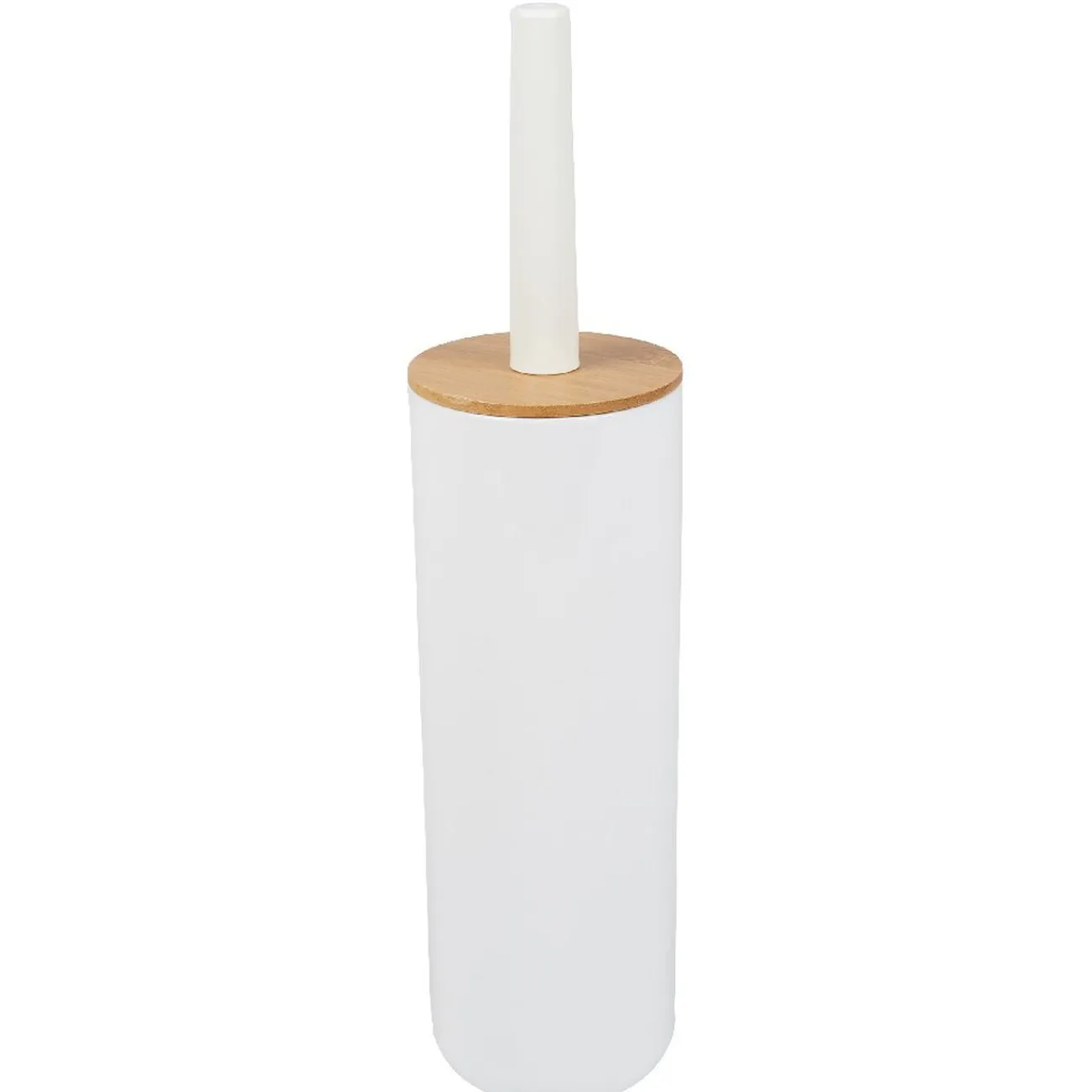 Gifi Equipement Wc^Brosse WC cylindrique blanche et naturel