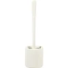 Gifi Equipement Wc^Brosse WC silicone ronde avec support blanc