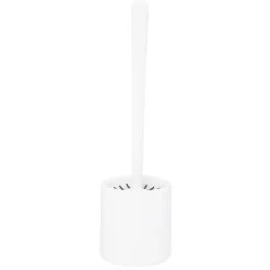 Gifi Equipement Wc^Brosse WC silicone ronde avec support plastique blanc
