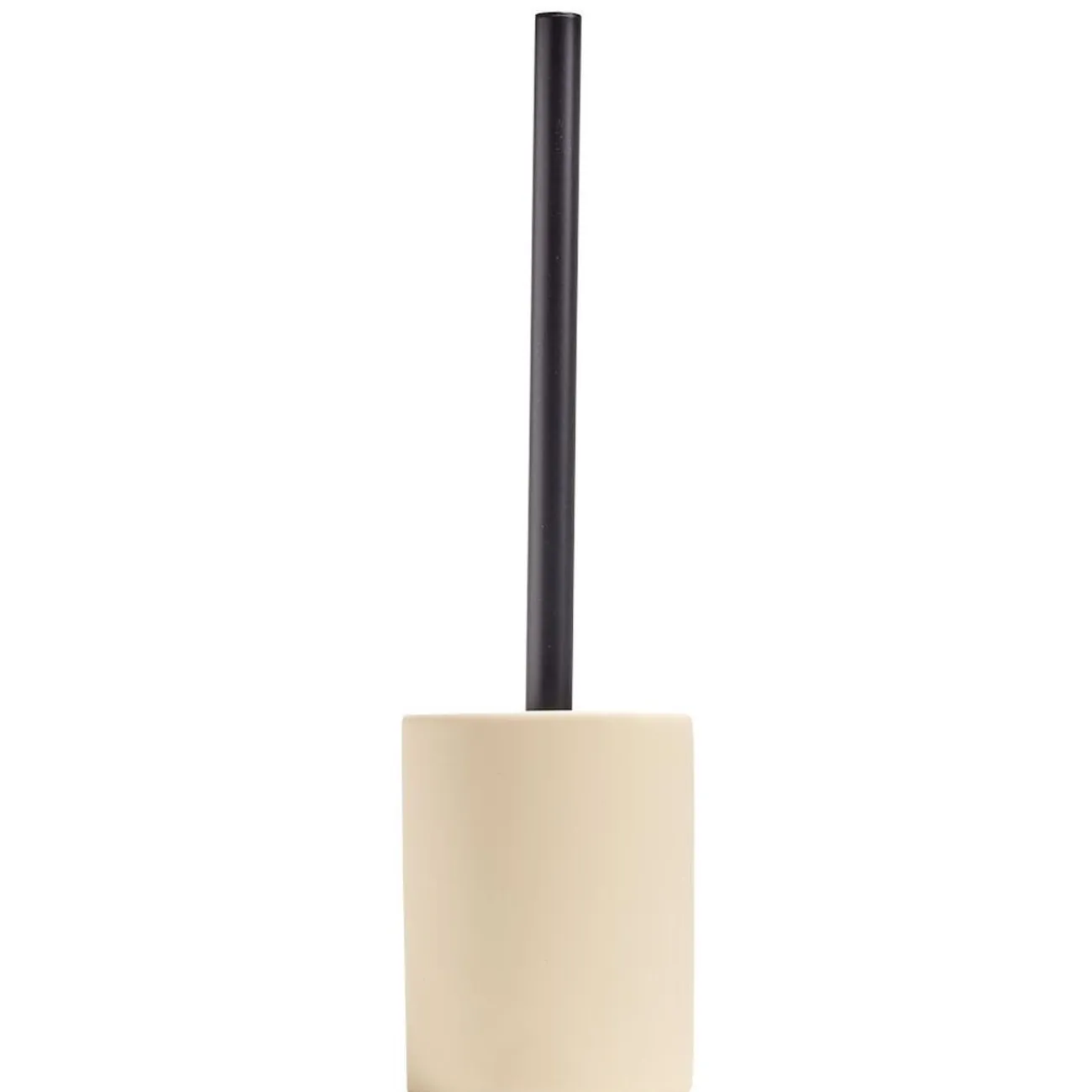 Gifi Equipement Wc^Brosse WC socle rond grès nude Ø9,2xH36cm