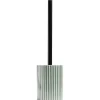 Gifi Equipement Wc^Brosse WC socle rond grès rayure verticale vert et blanc Ø9,2xH36cm