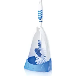 Gifi Nettoyage Et Entretien|Brosse WC à 3 têtes blanc et bleu