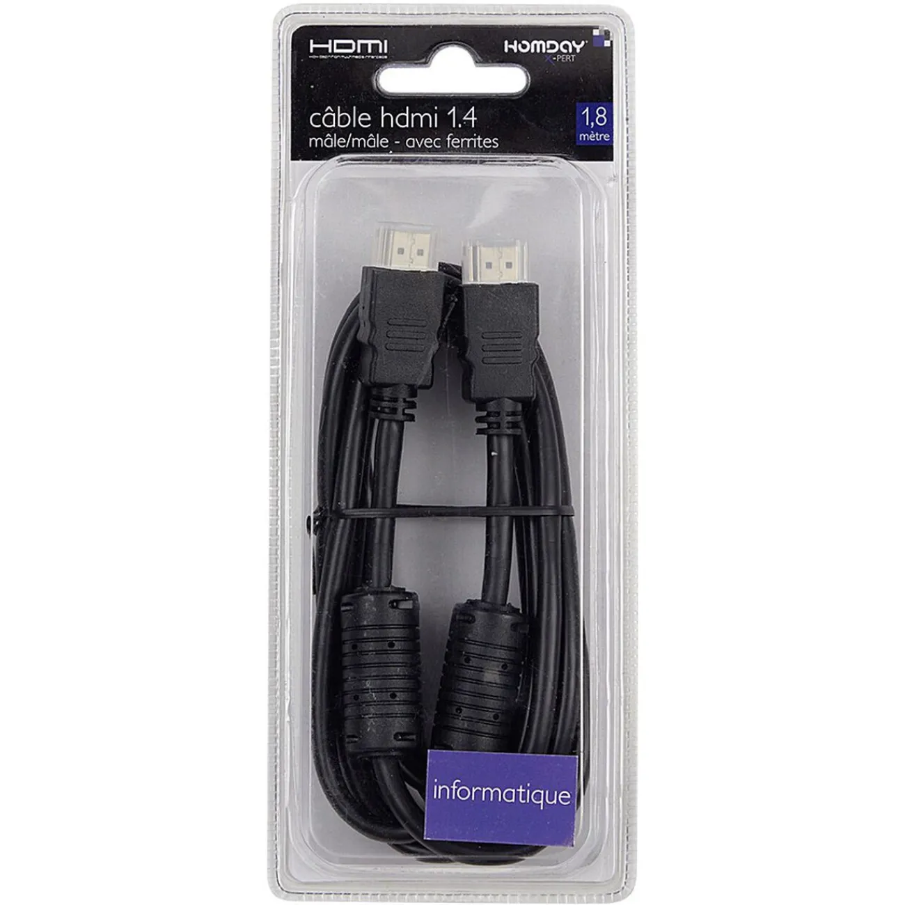 Gifi Accessoires Électriques^Cable HDMI + Ferrit