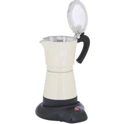 Clearance Gifi Cafetière italienne électrique Homday rétro beige