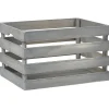 Gifi Rangement|Caisse de rangement en bois gris