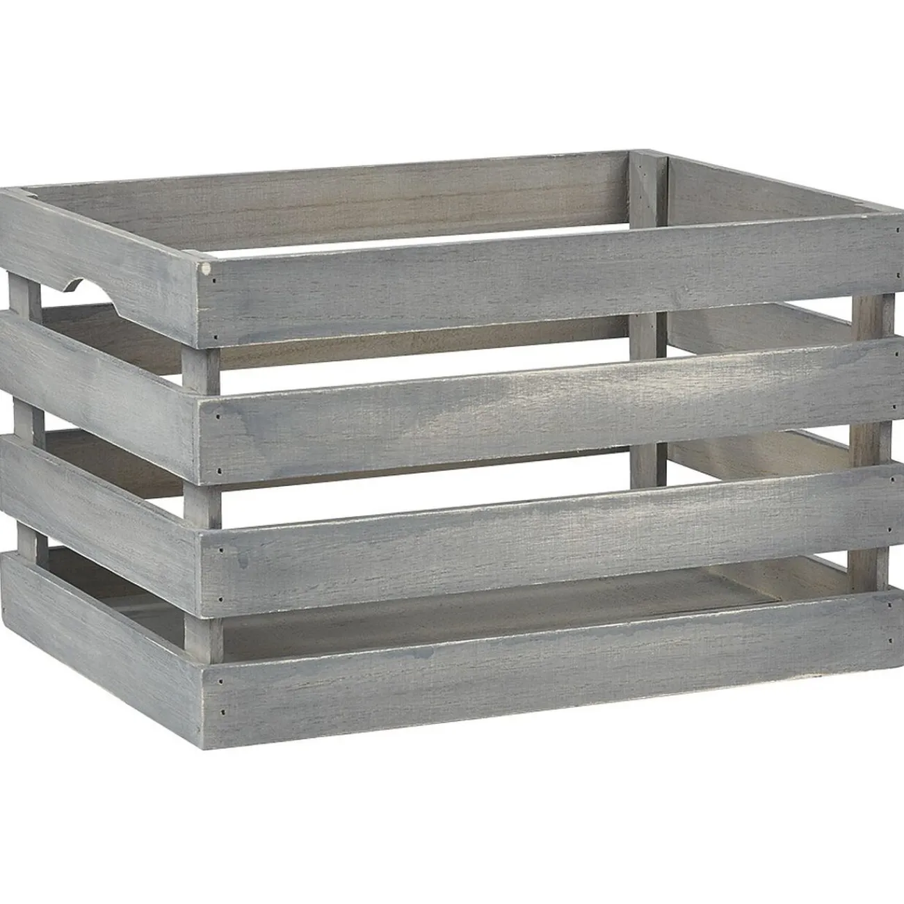 Gifi Rangement|Caisse de rangement en bois gris