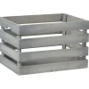 Gifi Rangement|Caisse de rangement en bois gris