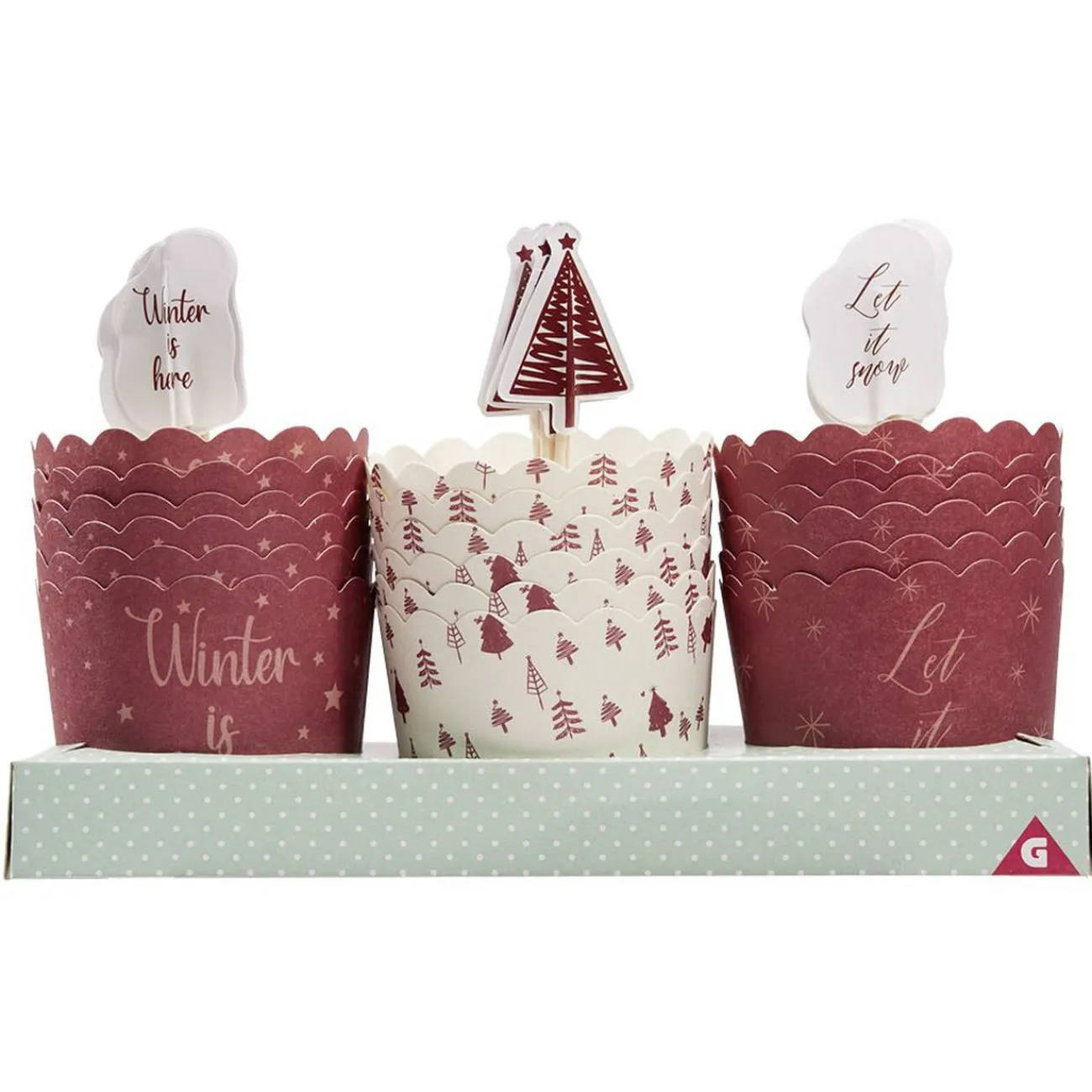 Clearance Gifi Caissette à gâteau avec décoration x18