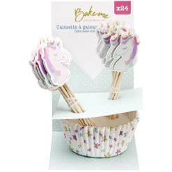 Gifi Caissette à muffin papier multicolore x24