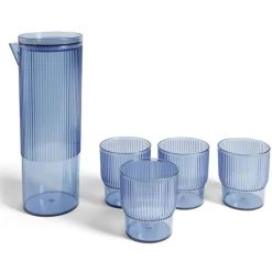 Sale Gifi Carafe 1,1L + 4 verres 300mL polystyrène et silicone bleu