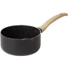 Outlet Gifi Casserole antiadhérente poignée soft touch beige et noir Ø18cm
