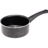 Outlet Gifi Casserole effet pierre antiadhérente noir Ø16xH7,5cm
