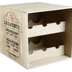 New Gifi Cave à vin en bois pour 6 bouteilles