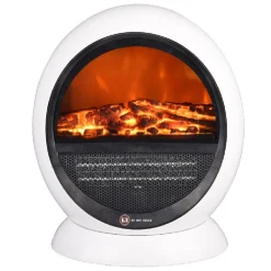 Gifi Chauffage^Chauffage blanc effet feu de bois Homday