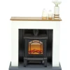 Gifi Chauffage^Cheminée chauffante decorative encadrement blanc
