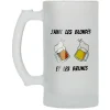 Best Gifi Chope en verre imprimé bière humour
