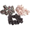 Gifi Beauté^3 chouchous assortis noir/rose/imprimé fleurs