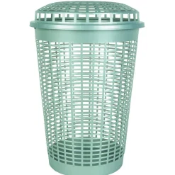 Gifi Entretien Du Linge|Coffre à linge gris argenté 60 L