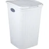 Gifi Entretien Du Linge|Coffre à linge 50 L blanc effet osier