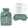 Gifi Bien-Être^Coffret cocconing 3 pièces bouillotte masque yeux et mug vert