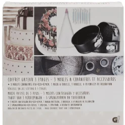 Discount Gifi Coffret gâteau 3 étages avec moules à charnières