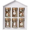 Discount Gifi Coffret mini bocal en verre motif Noël couvercle liège x6