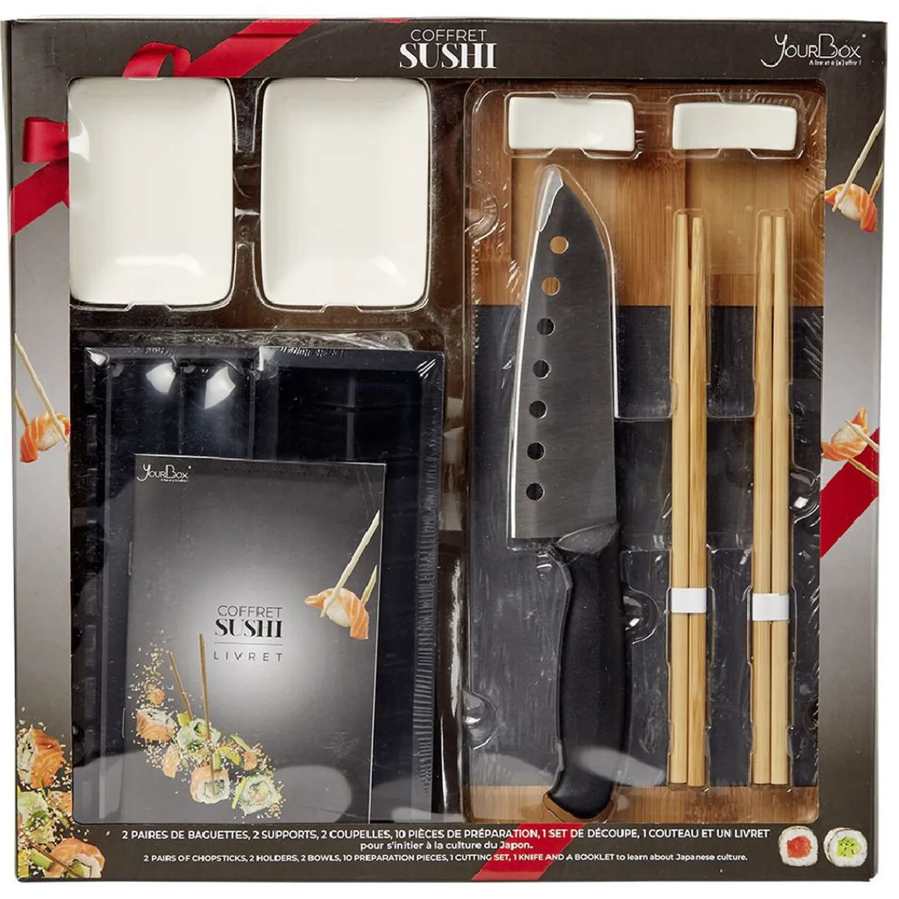 Gifi Coffret préparation sushi en bambou