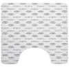 Gifi Aménagement Salle De Bain^Contour WC PVC motif terrazzo noir et blanc 49,5x15cm
