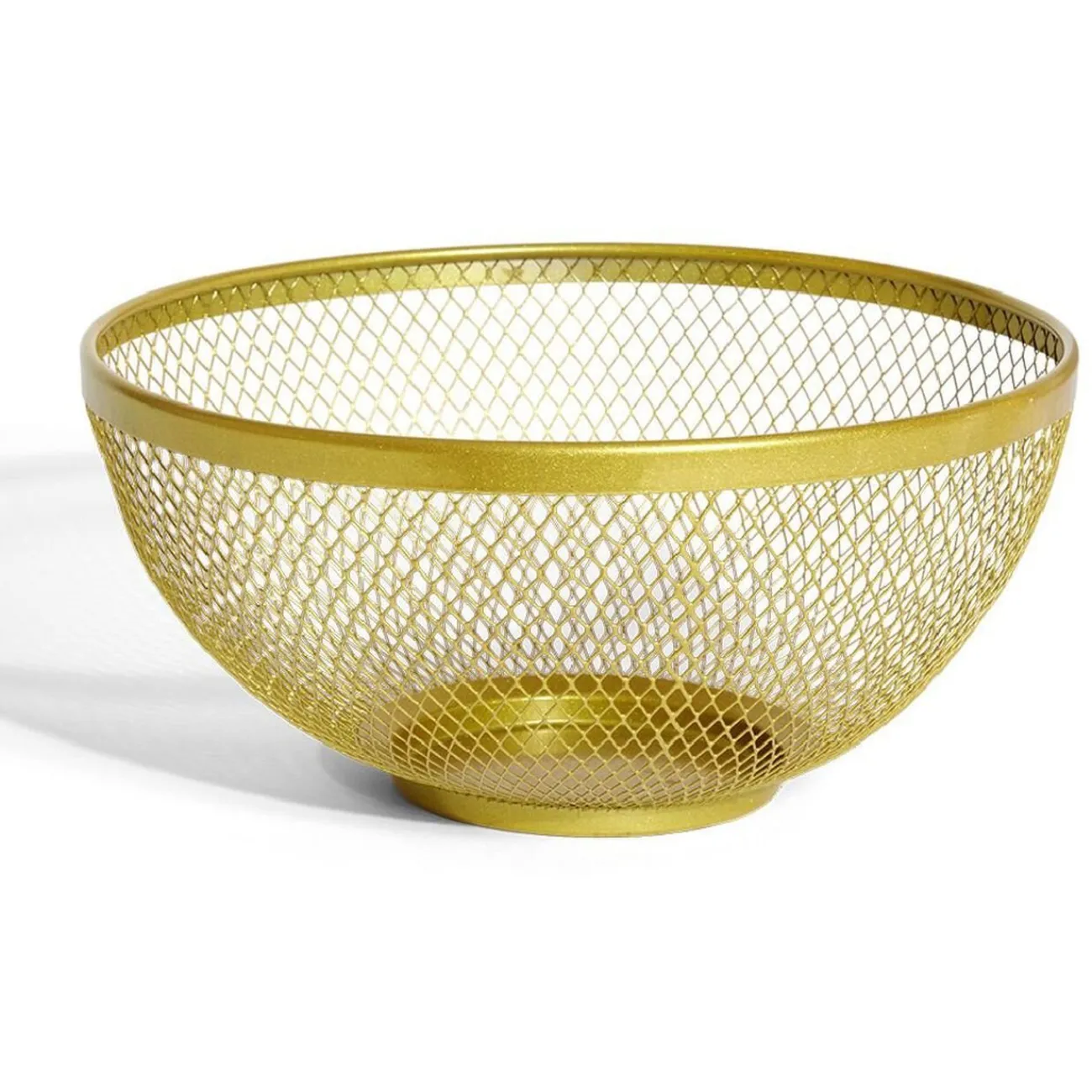 Sale Gifi Corbeille à fruits en métal maillage doré Ø26xH13cm