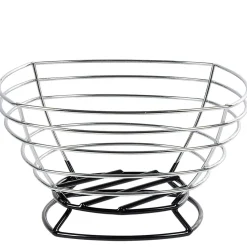 New Gifi Corbeille à fruits métal filaire gris noir
