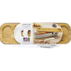 Hot Gifi Corbeille à pain avec planche et couteau polypropylène