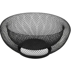 Gifi Corbeille ronde en métal grillagé noir