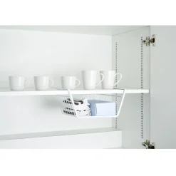Best Gifi Corbeille à suspendre en métal blanc L.32 cm