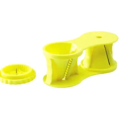 Discount Gifi Coupe légume spiralizer en inox et plastique vert