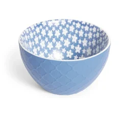 Sale Gifi Coupelle porcelaine motif fleur bleue et blanche Ø13xH7,2cm