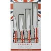 Discount Gifi Couteau céramique manche London x 3 et éplucheur