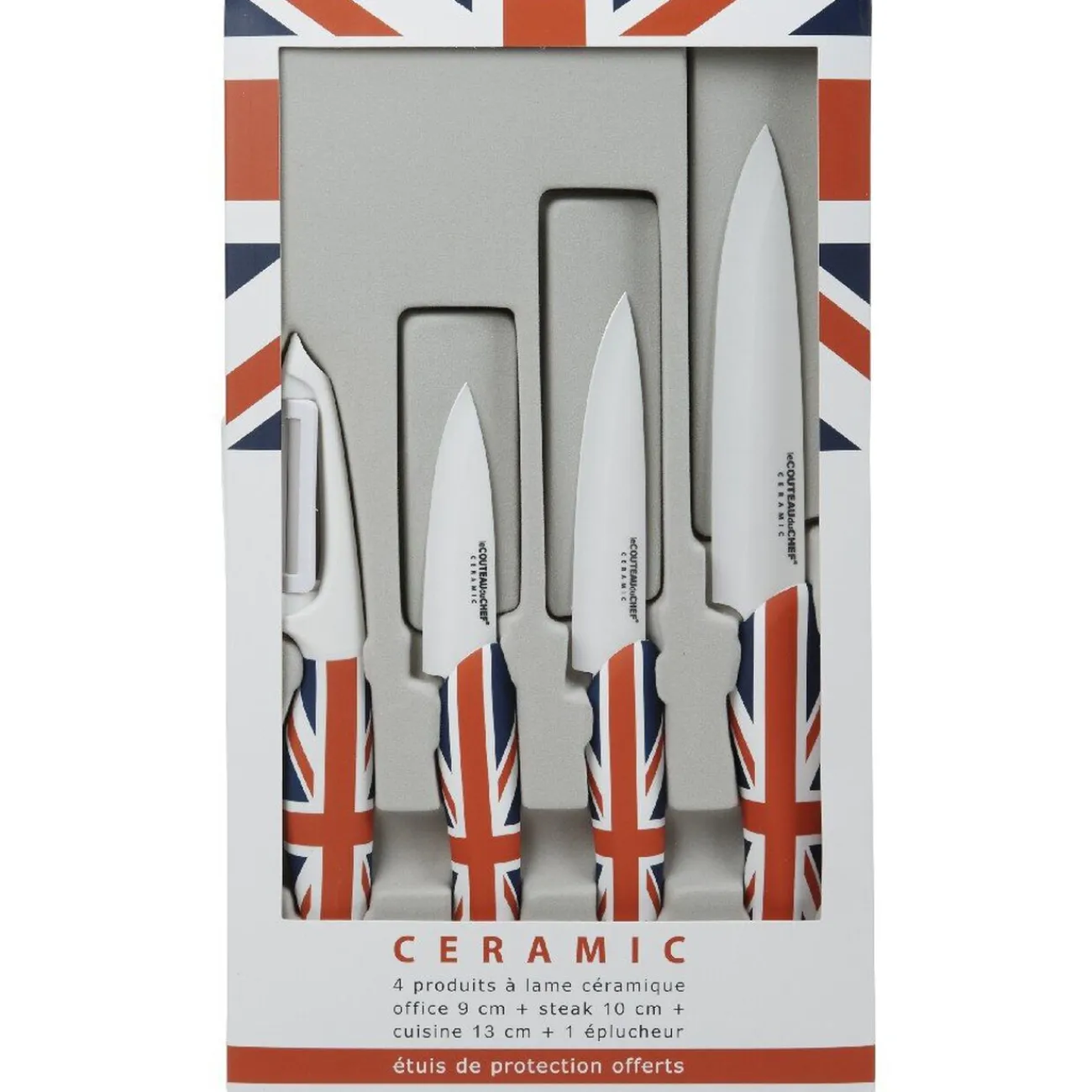 Discount Gifi Couteau céramique manche London x 3 et éplucheur