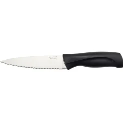 Outlet Gifi Couteau de cuisine en inox avec manche noir