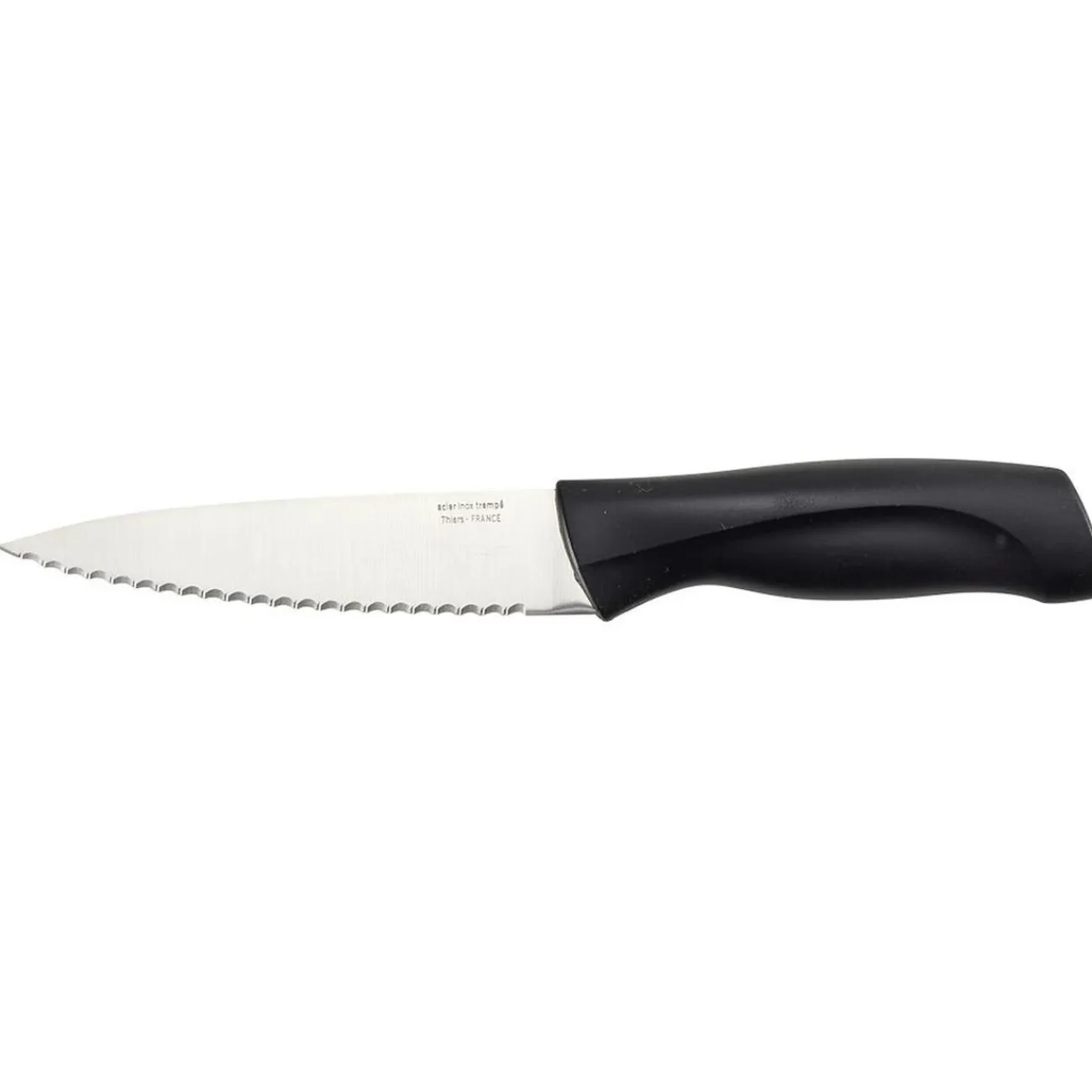 Outlet Gifi Couteau de cuisine en inox avec manche noir